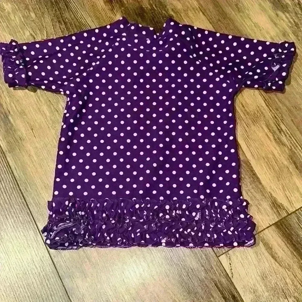 Lot of 3 Rufflebutts Rash guard one piece swim suits & shirt‎ monogrammed cHm